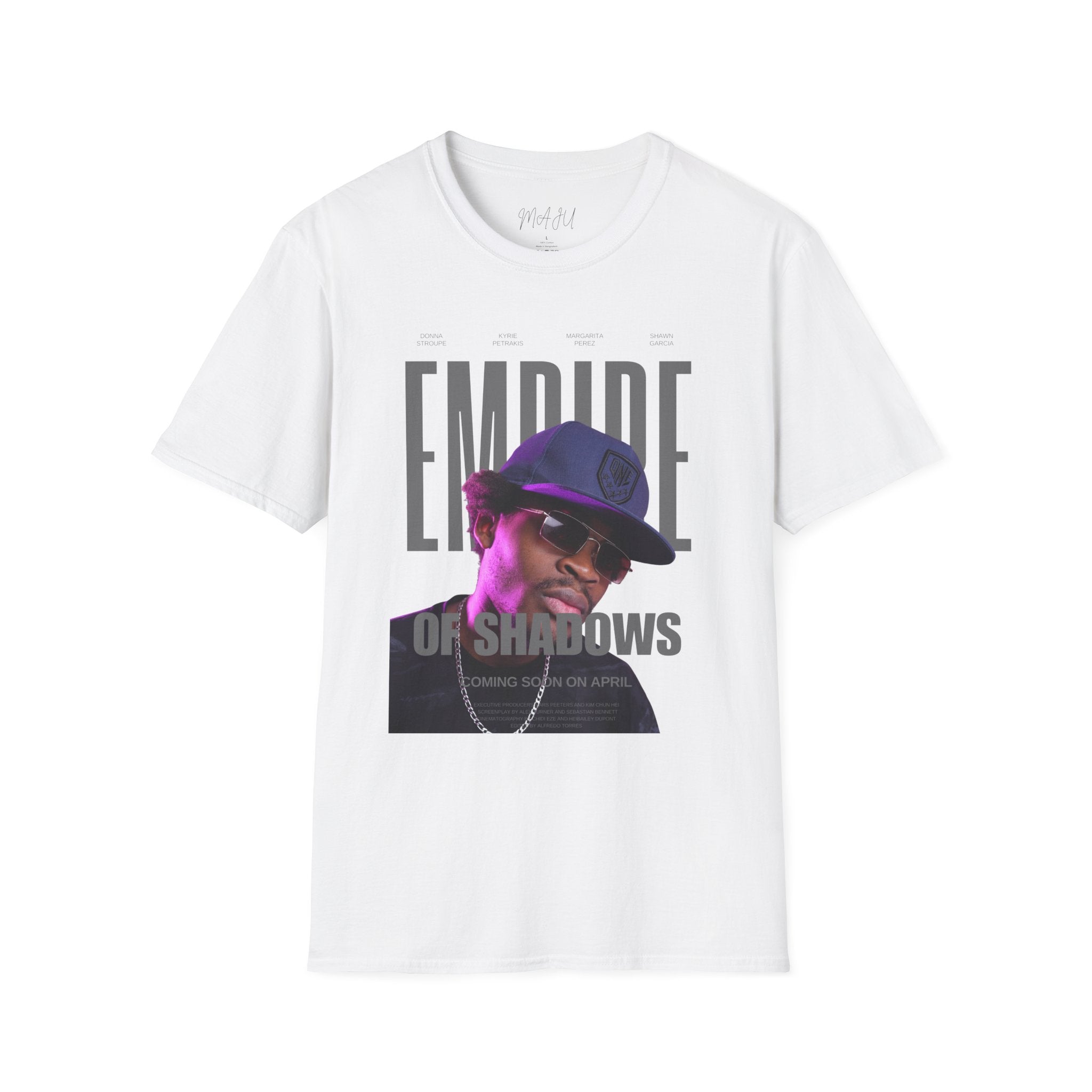 Empire of Shadows Graphic Tee — Retro Hip-Hop Portrait T-Shirt