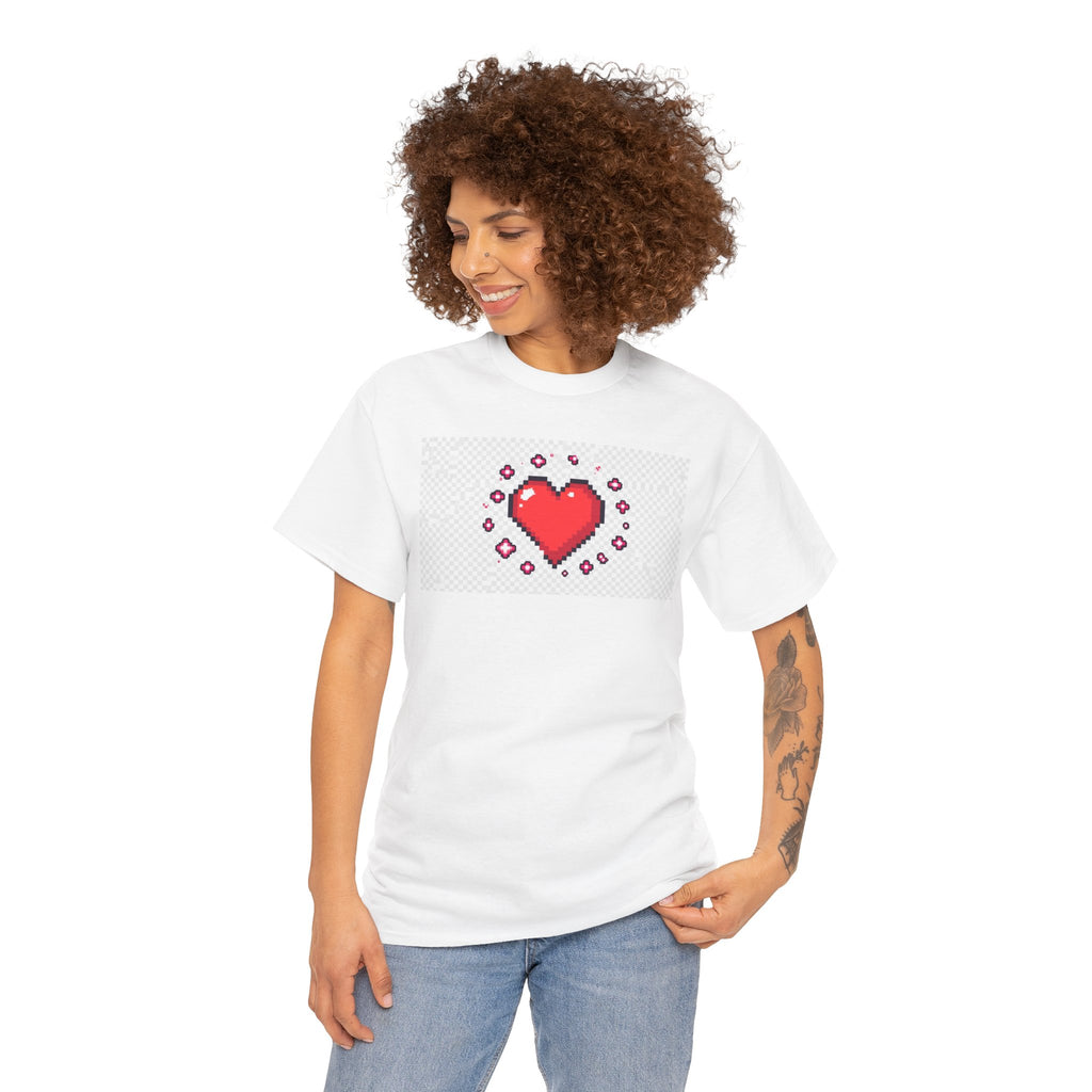 Pixel Heart Tee — Retro 8‑Bit Heart Graphic T-Shirt