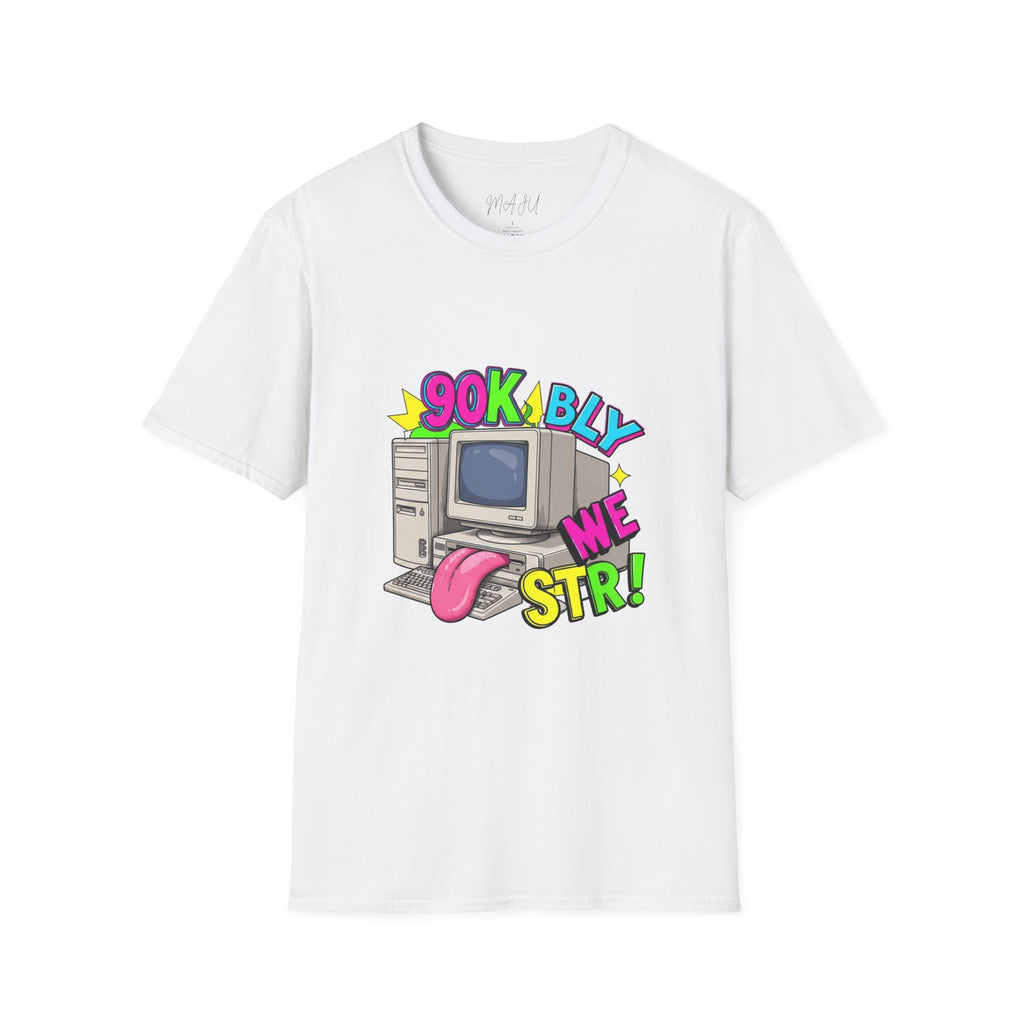 90s Retro Computer T-Shirt — '90s Kbly We Str!' Vintage PC Graphic Tee