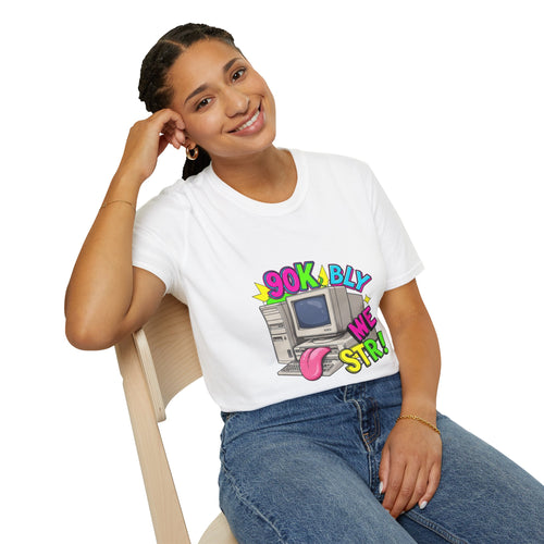 90s Retro Computer T-Shirt — '90s Kbly We Str!' Vintage PC Graphic Tee