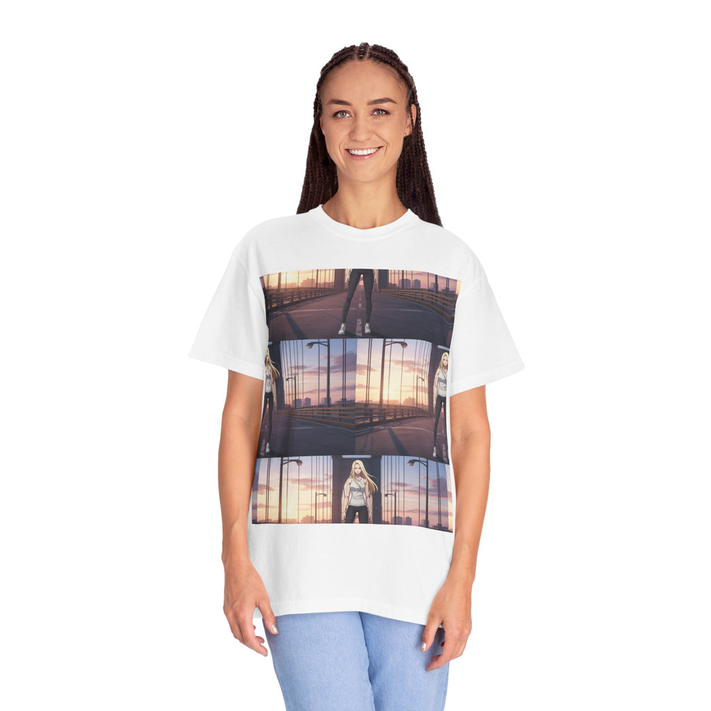 Sunset Skateboard Photo Tee — Vintage Skateboarder Graphic T-Shirt