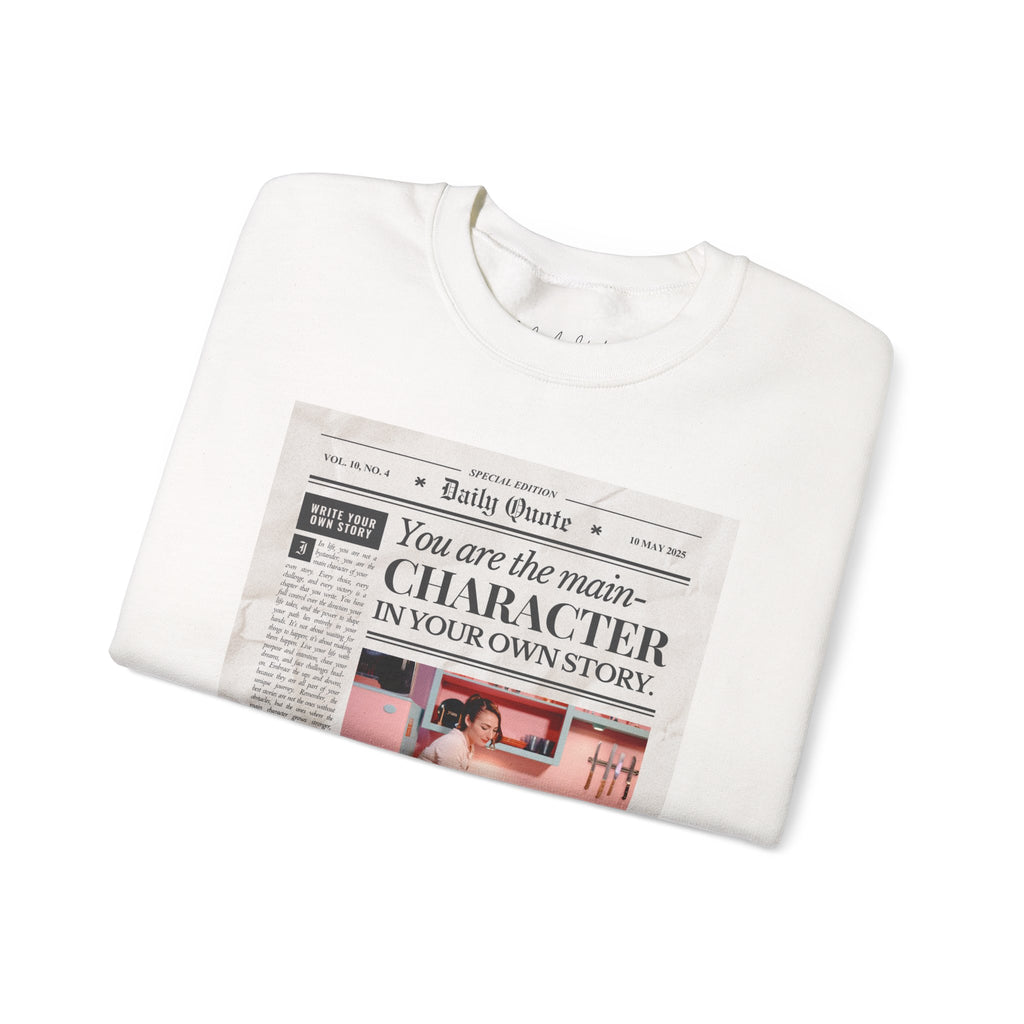 Newspaper 'You Are the Main Character' Crewneck Sweatshirt