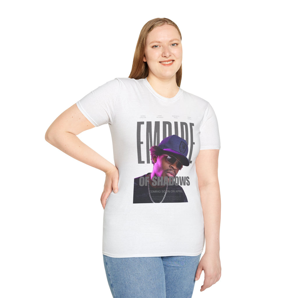 Empire of Shadows Graphic Tee — Retro Hip-Hop Portrait T-Shirt