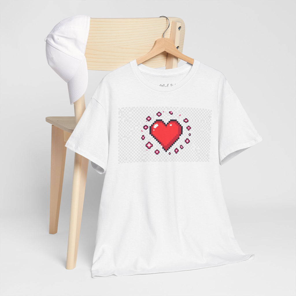 Pixel Heart Tee — Retro 8‑Bit Heart Graphic T-Shirt